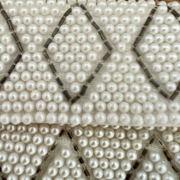 Vintage Faux Pearl Envelope Wallet Mini Clutch - Picture 6 of 9